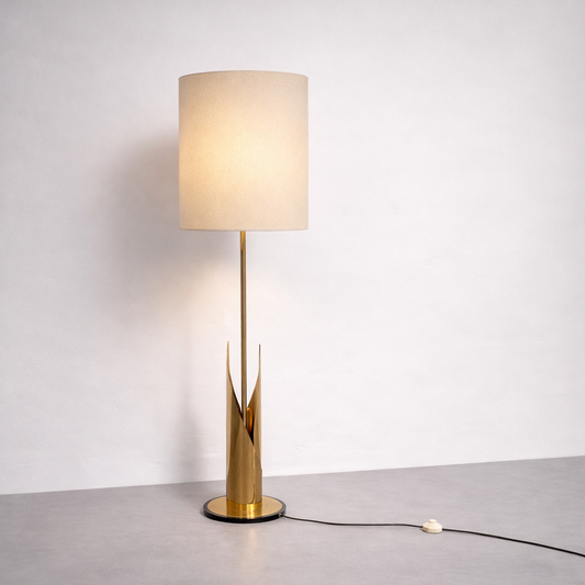 Lampada Da Pavimento Hollywood Regency Anni 70 Design Modernariato