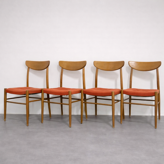 Set Da Pranzo 4 Sedie Design Scandinavo Anni ‘60 Design Modernariato
