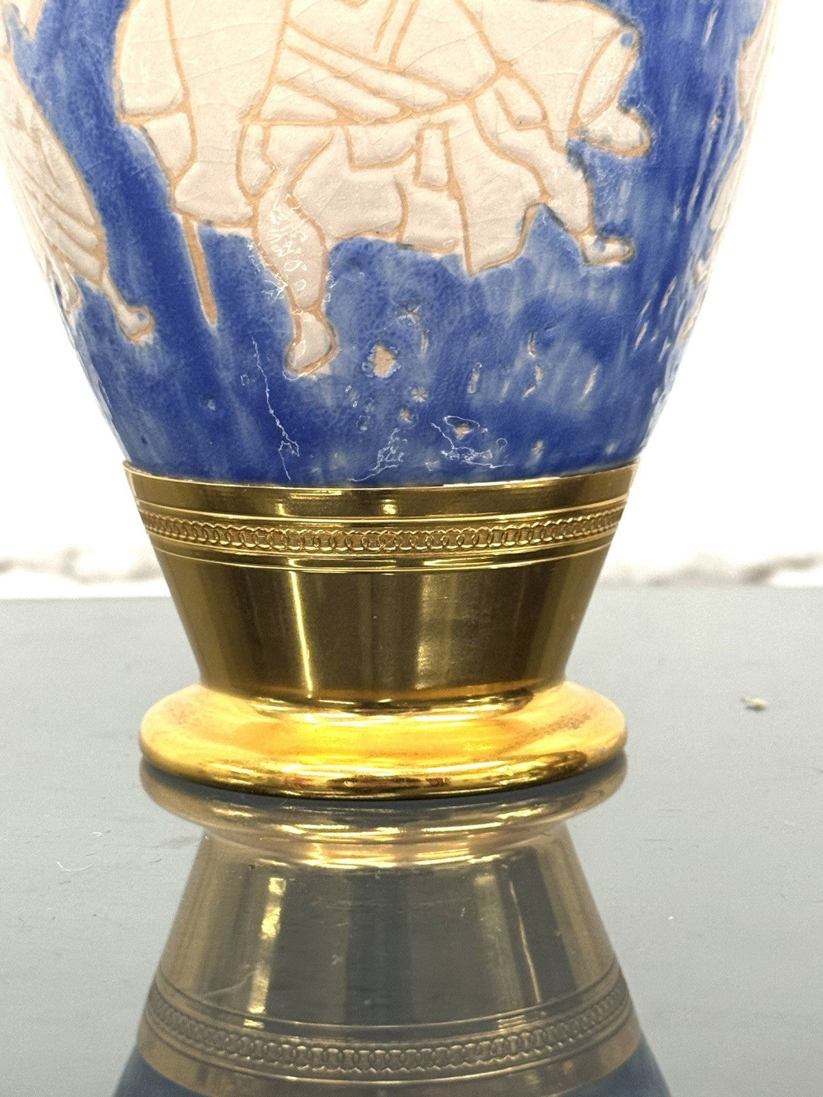 Coppia Di Vasi In Ceramica F.Ferri Bologna Vintage Ceramica E Ottone