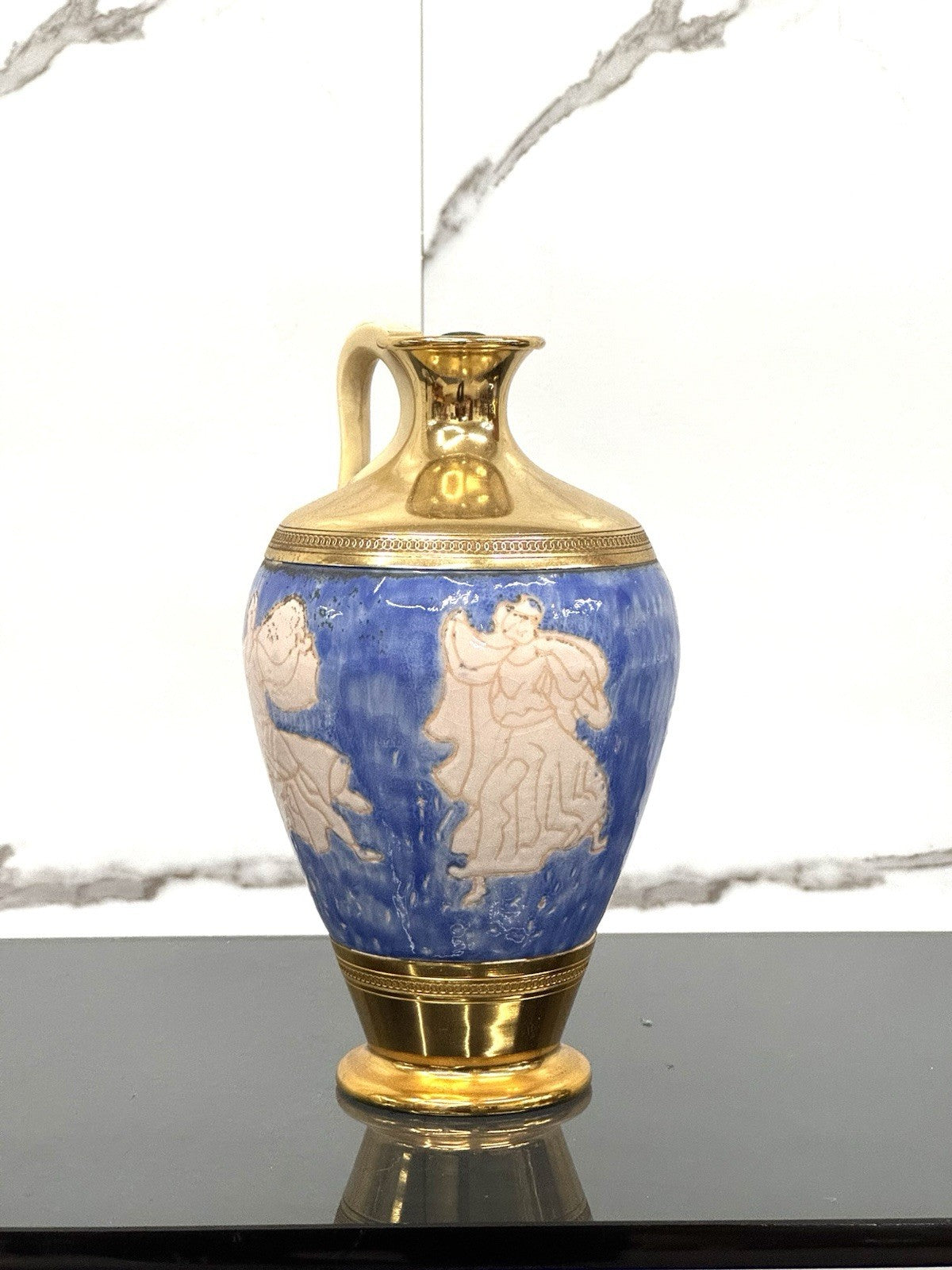 Coppia Di Vasi In Ceramica F.Ferri Bologna Vintage Ceramica E Ottone