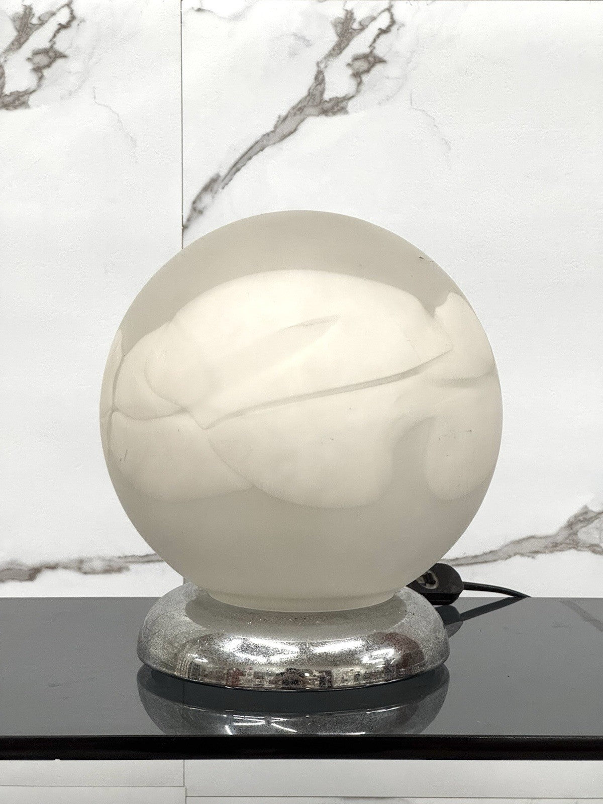 Lampada Da Tavolo Space Age Anni 70 In Vetro Di Murano