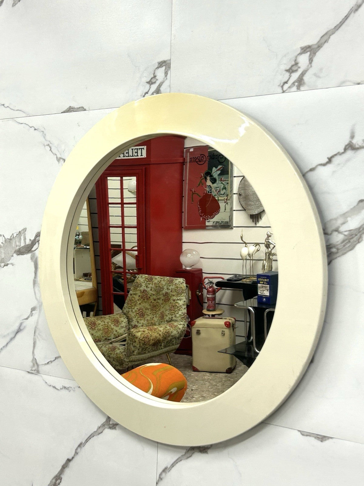 SPECCHIO ROTONDO SPACE AGE ANNI 70 VINTAGE DESIGN